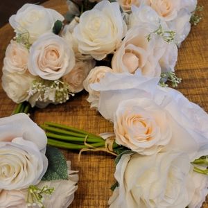 6 Faux Rose Bouquets